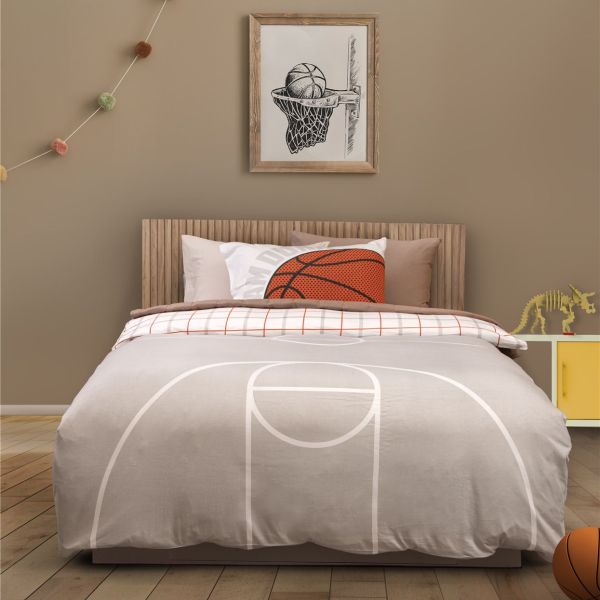 מצעי ילדים - כותנה ג’רסי - דגם כדורסל COURT