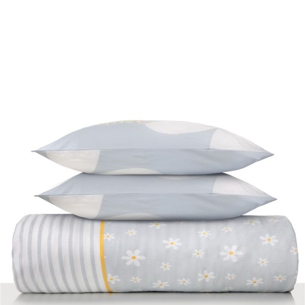 סט מצעי ג׳רסי לילדים – דגם SUNNY FLOWER