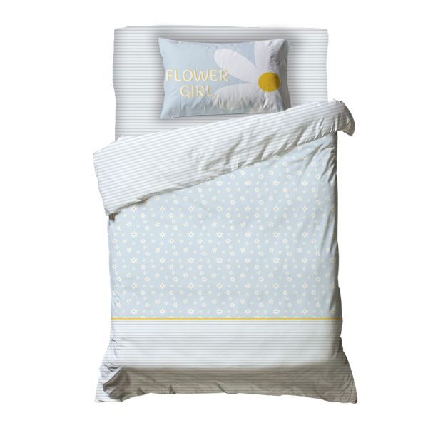 סט מצעי ג׳רסי לילדים – דגם SUNNY FLOWER thumbnail