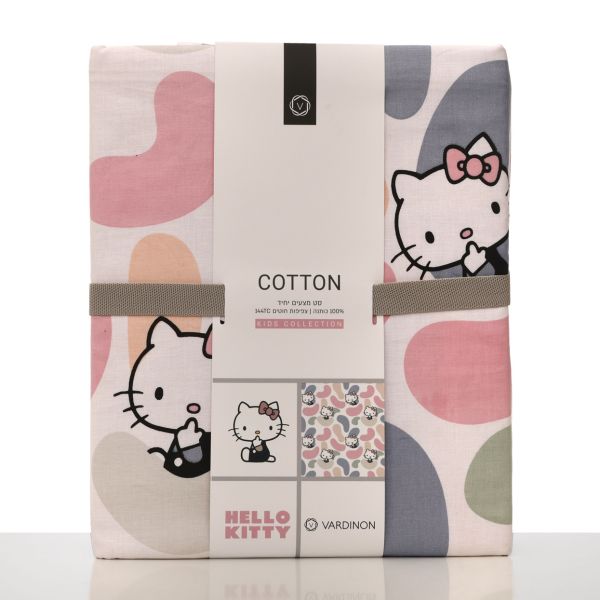 סט מצעי כותנה לילדים Kitty Bean – הלו קיטי מבית דיסני