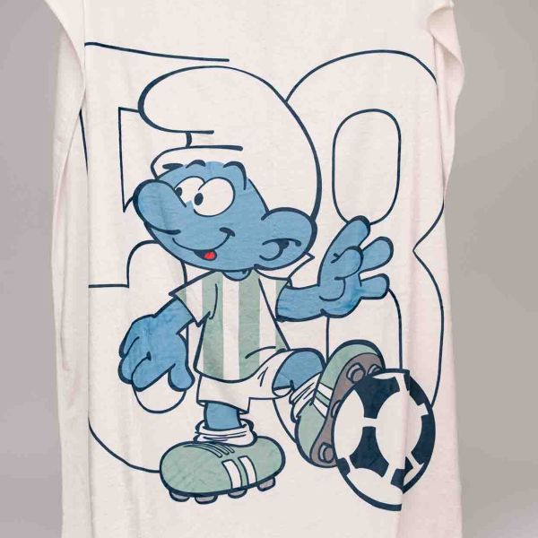 שמיכת מעבר לילדים דרדסים - דגם Smurf Goal