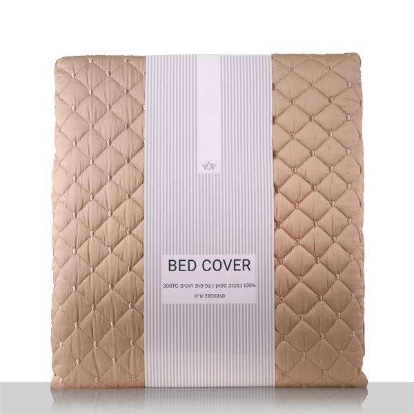 כיסוי מיטה יוקרתי 220/240 ס”מ 5C Beatrice - זהב thumbnail