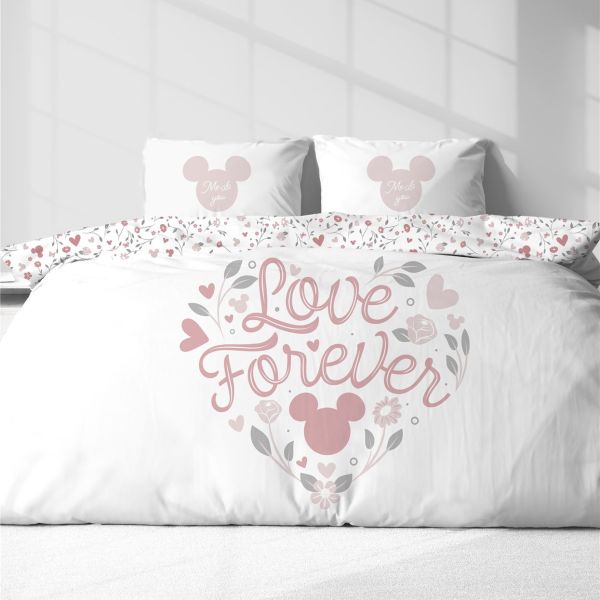 סט מצעי פרקל מיקי מאוס - Love Forevet