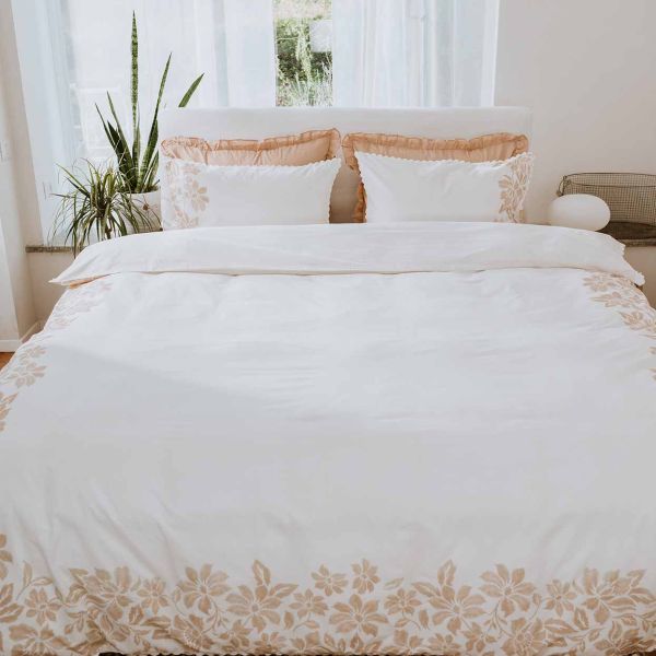 סט מצעים כותנה פרקל 200 חוטים דגם Emilia