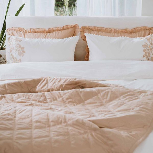 סט מצעים כותנה פרקל 200 חוטים דגם Emilia