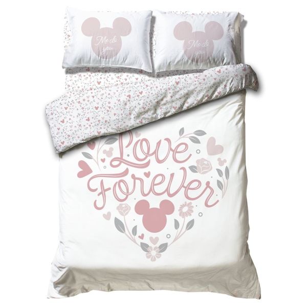סט מצעי פרקל מיקי מאוס - Love Forevet
