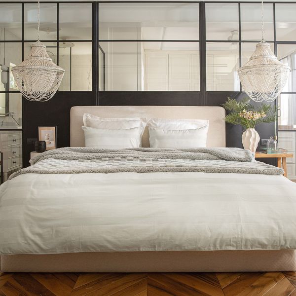 סט מצעים כותנה פרקל 200 חוטים – דגם Louis