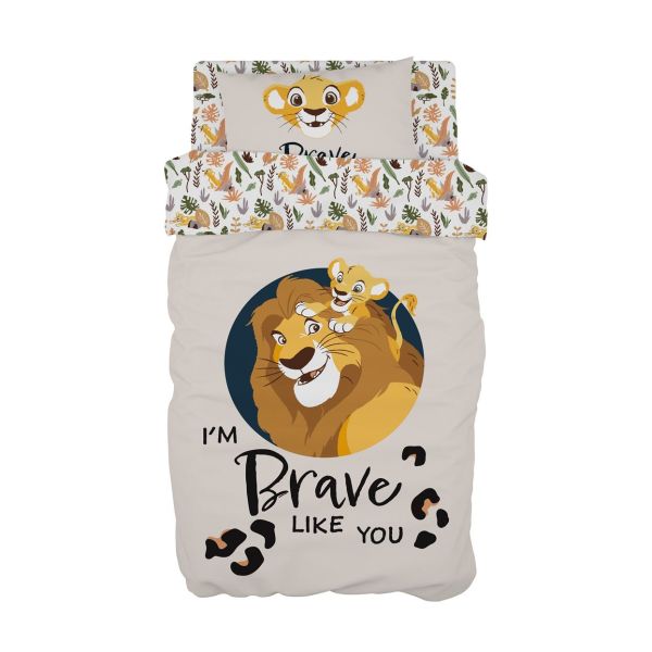 מצעי ילדים כותנה מלך האריות - דגם Kingdom