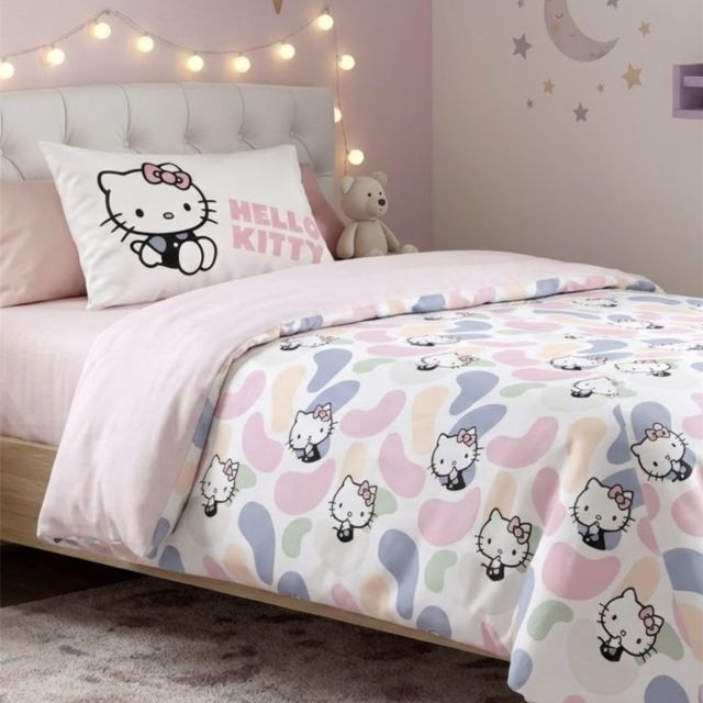 סט מצעי כותנה לילדים Kitty Bean – הלו קיטי