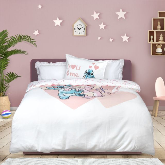 סט מצעי פלנל לילדים 100% כותנה - סטיץ’ Stitch Kiss