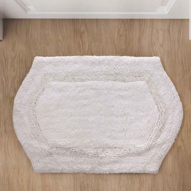 שטיח אמבטיה לבן 50/80 ס”מ כותנה - Soho