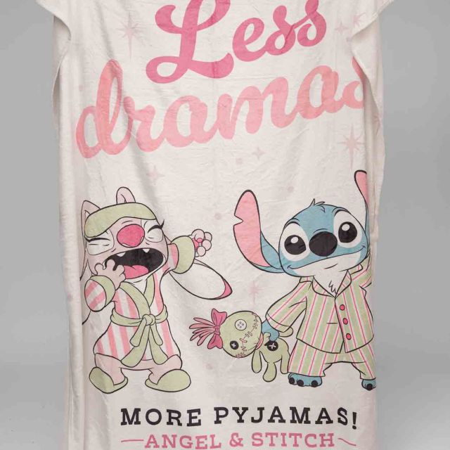 שמיכת חורף לילדים מיקרופייבר - דגם סטיץ’ ואנג’ל