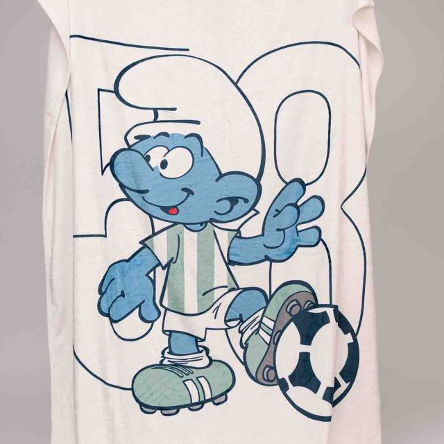 שמיכת חורף לילדים דרדסים - דגם Smurf Goal