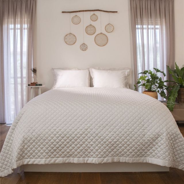 כיסוי מיטה יוקרתי 220/240 ס”מ 5C Beatrice - לבן