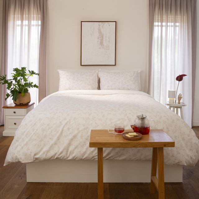 סט מצעי כותנה פרקל 200 חוטים - דגם Olivia