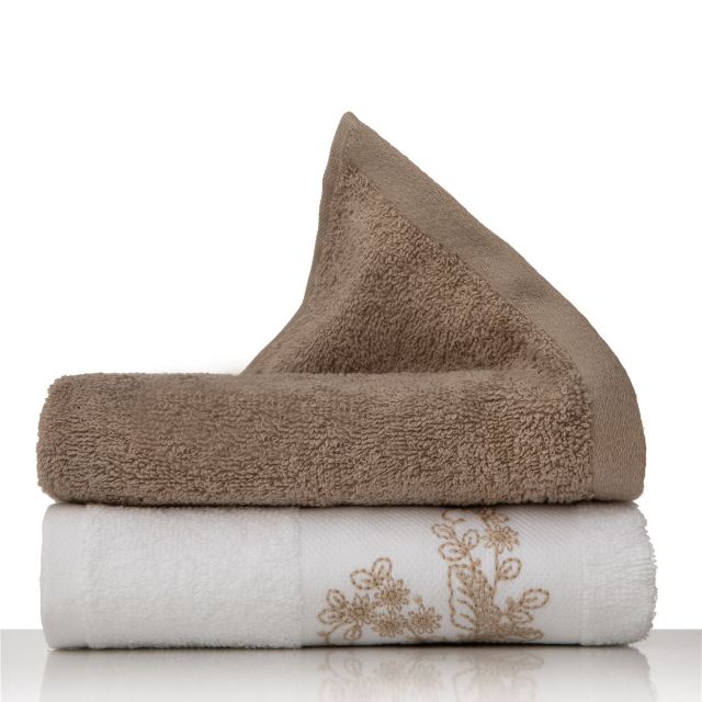 זוג מגבות אורחים כותנה - Abigail