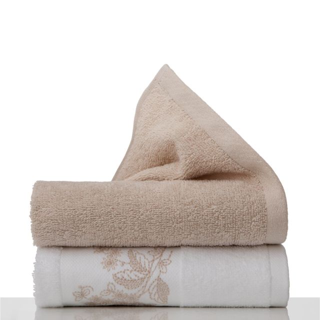 זוג מגבות אורחים כותנה - Abigail