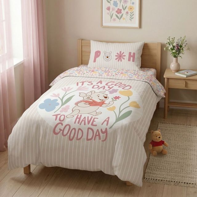 מצעי כותנה לילדים - Pooh Garden פו הדוב