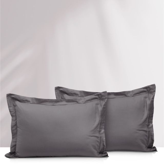 זוג ציפיות סאטן Selected Dark Grey