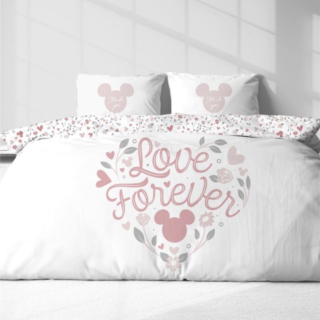 סט מצעי פרקל מיקי מאוס - Love Forevet